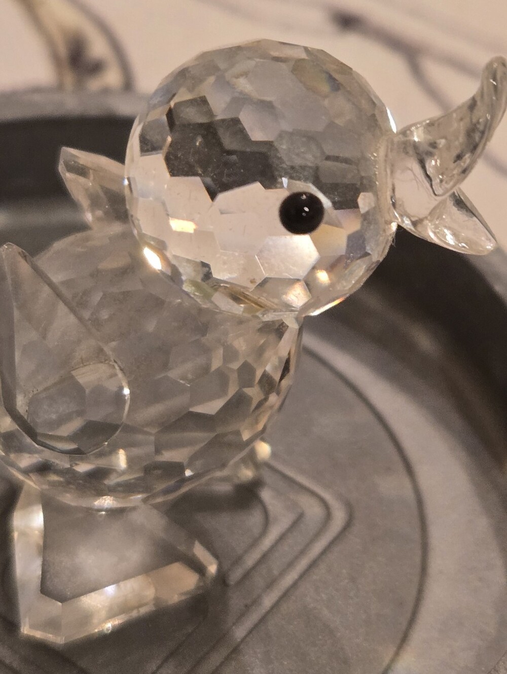 Swarovski Crystal Mini Swimming Duck Figurine 012531 / 7665 NR 037 With Box
